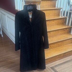 Country Road Black Teddy Coat with Stand Collar